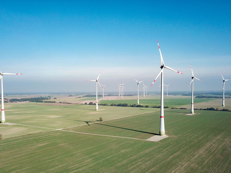 GLS Windpark von oben
